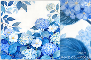 Serene Blue Hydrangea