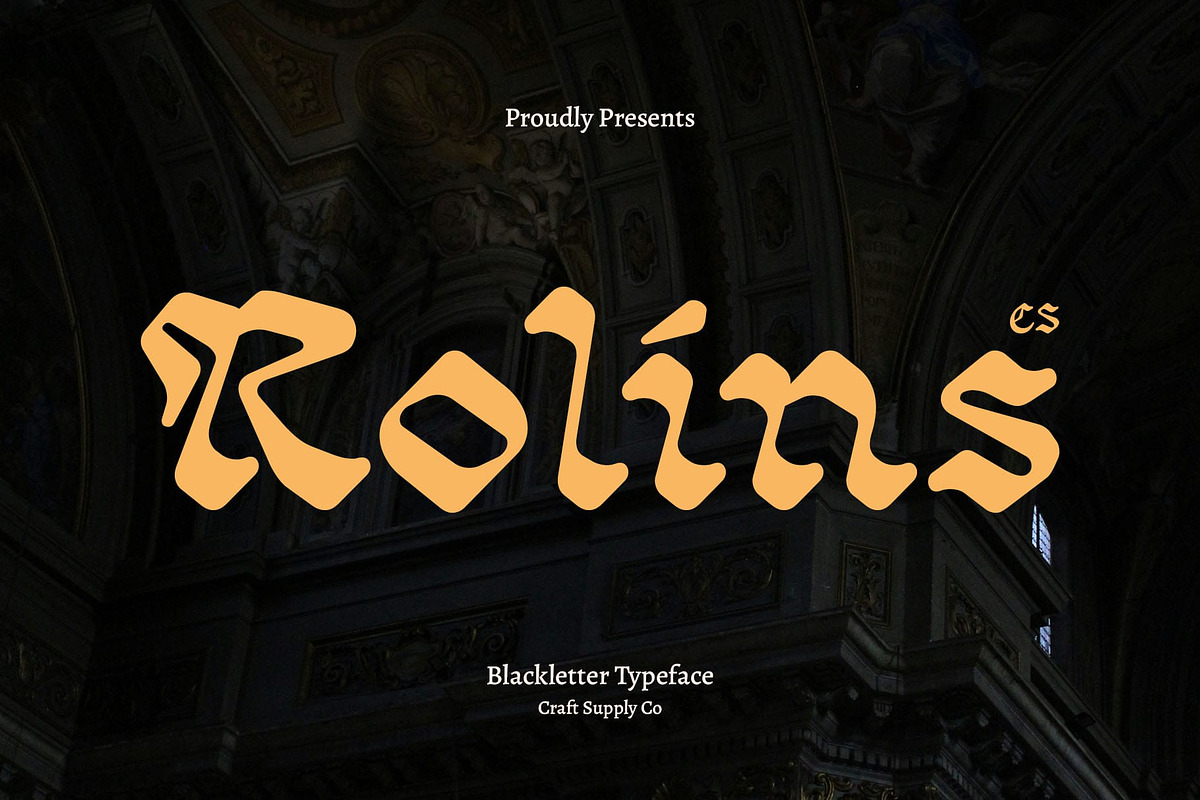 CS Rolins – Blackletter Font, a Blackletter Font by Craft Supply Co. (Photo 1 of 8)