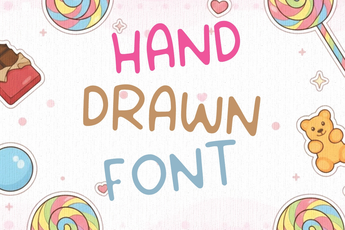 Candy Sunshine cute font, a Handwritten Font by Fourteen Letter (Photo 2 of 8)
