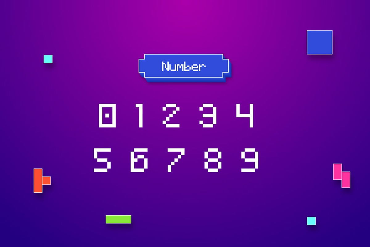 Pixela - Retro Pixel Display Font, a Sans Serif Font by Luna Shop (Photo 3 of 4)