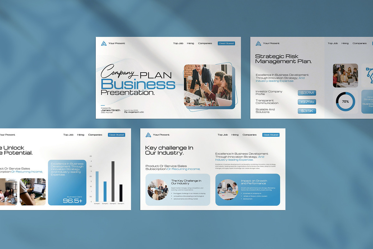 Company Business Plan Presentation, a Presentation Template by evgenystudio (Photo 4 of 8)