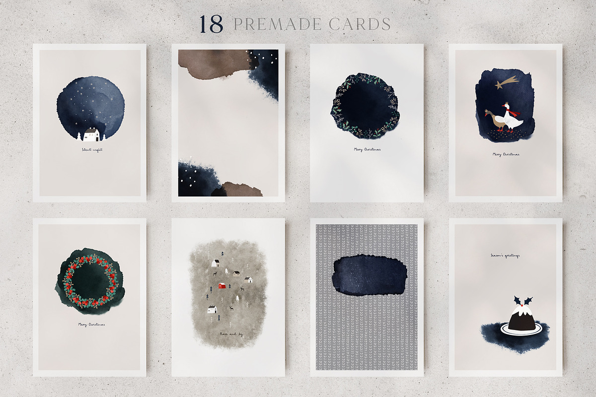 200+ Silent Christmas watercolor set, an Animal Illustration by Tabita's shop (Photo 7 of 17)