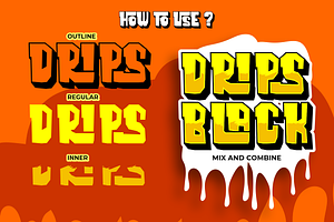 Dripsblack - 3 Layered Font