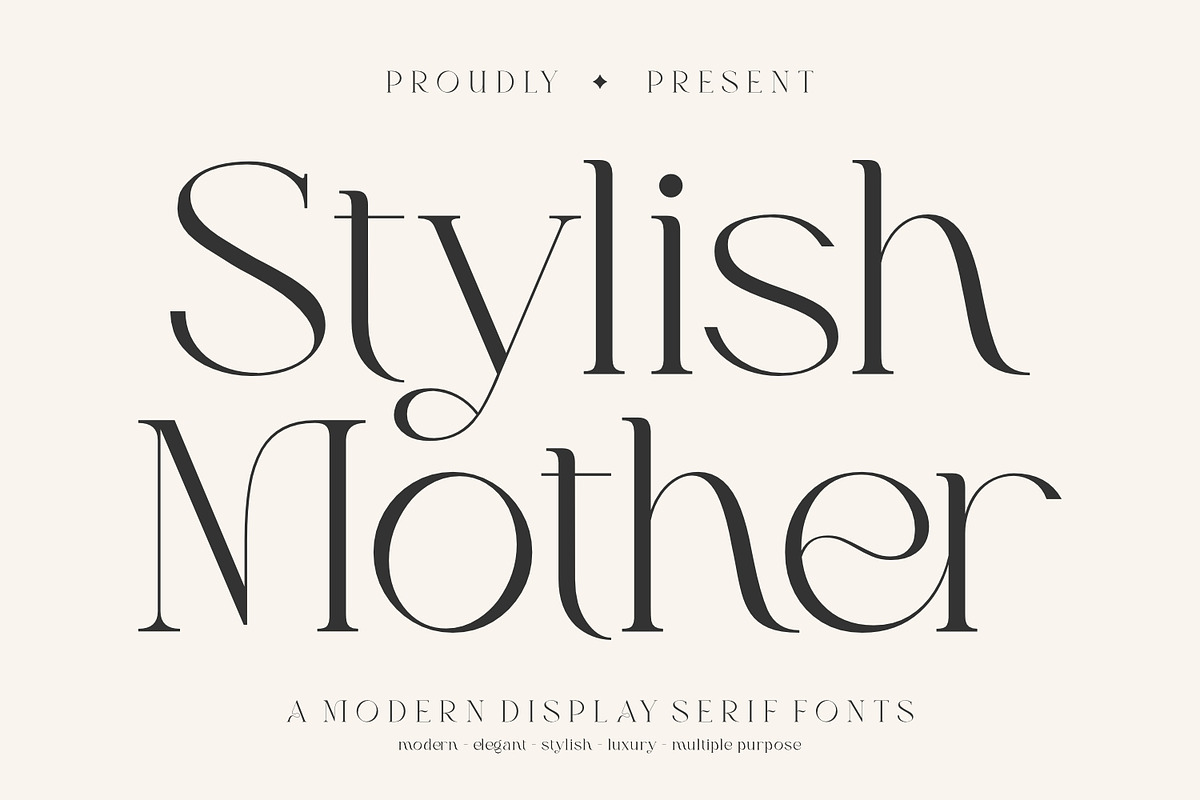 Stylish Mother - Display Serif Font, a Serif Font by Keithzo (Photo 1 of 11)
