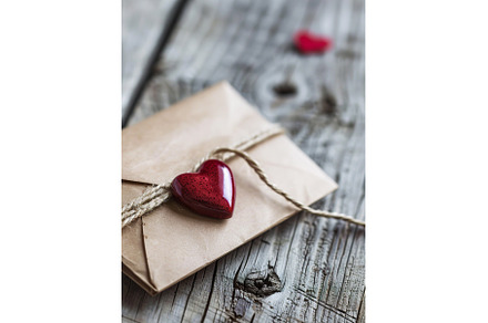 Rustic love letter with heart-shaped, an Arts & Entertainment Photo by Lermont51