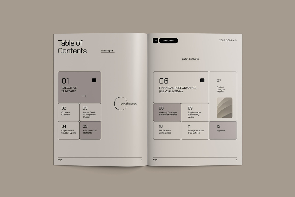 Business Report / Review Template preview 3