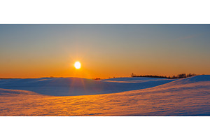Winter landscape in the evening, a Nature Photo by Lukas Jonaitis SHOP