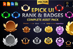 Ultimate Gamer UI Badges & Borders, a Solid Icon by BabySofja