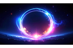 Neon energy ring above alien, a Technology Photo by Igor Tichonow
