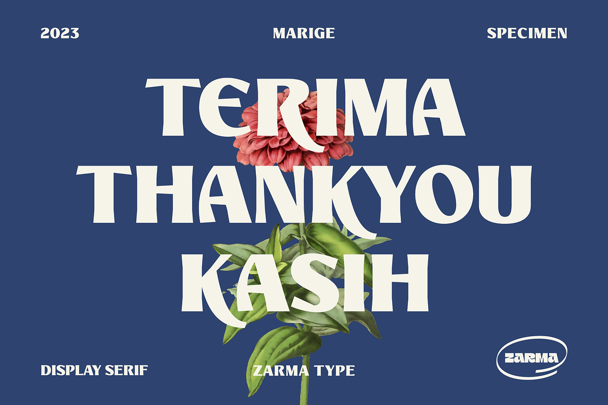 Marige - Modern Display Serif Font, a Serif Font by Zarma Type (Photo 12 of 12)