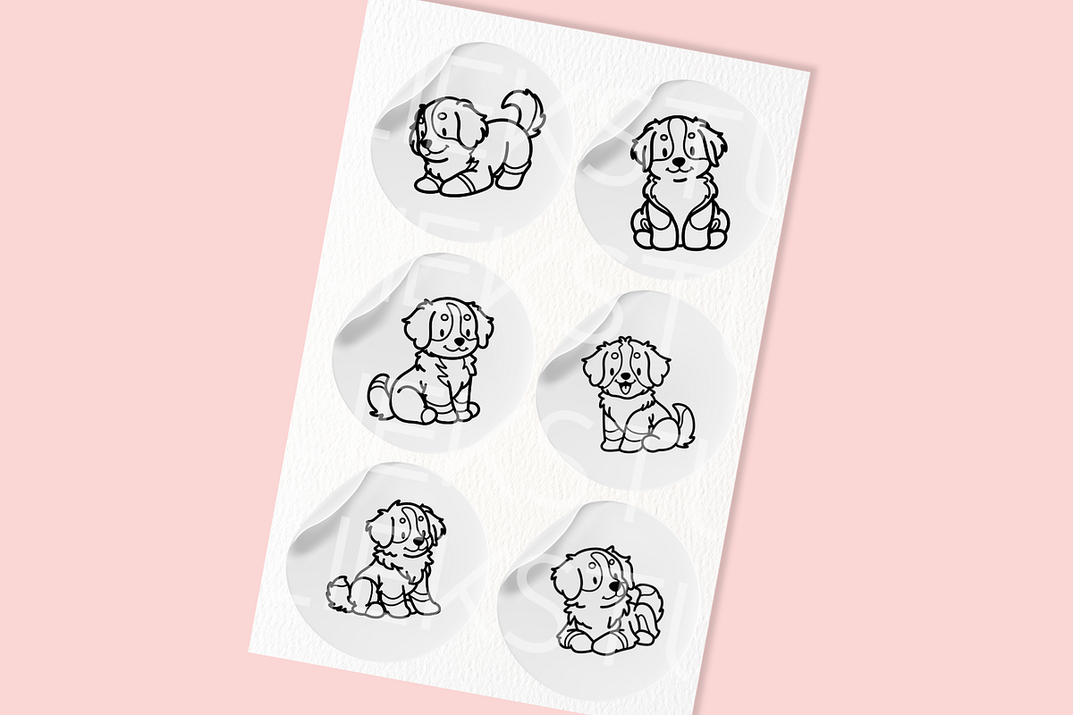 675 Procreate Dog Stamp Brushes 2, a Brush Add-On by HalieKStudio (Photo 5 of 8)