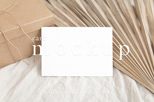 Boho 5x3.5 RSVP Card Mockup