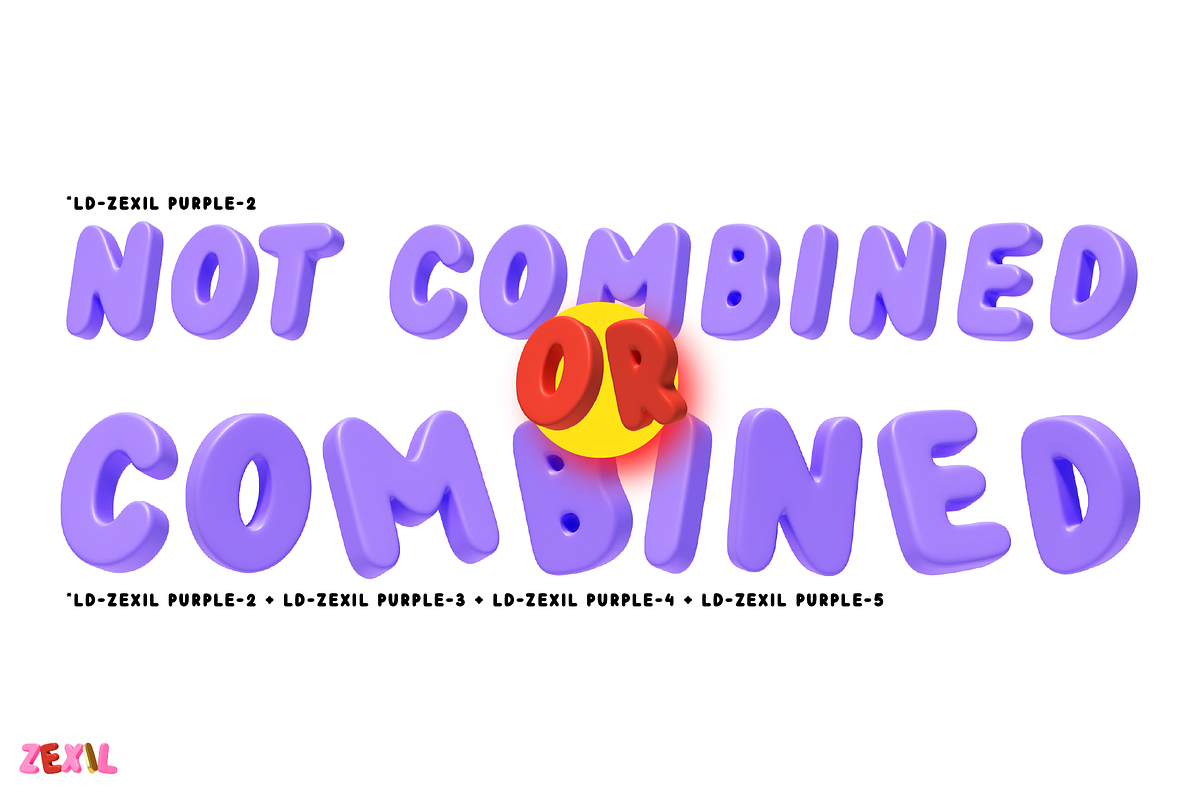 ZEXIL. 3D OTF SVG Font Family., a Symbol Font by Luxfont (Photo 6 of 13)
