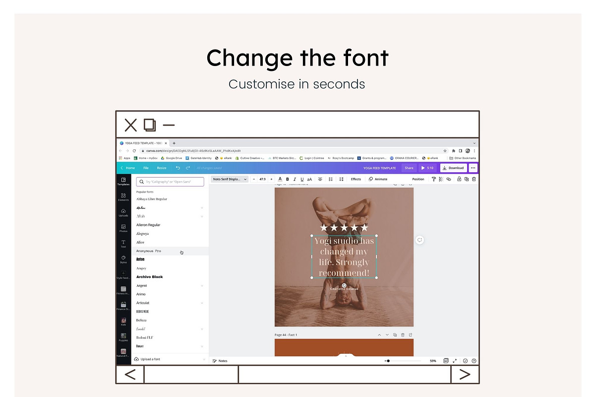 Yoga Instagram Feed Templates, a Social Media Template by Cultive Creative (Photo 6 of 13)
