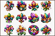Fleur De Lis for Mardi Gras Clipart, an Illustration by Sublimation Artist (Thumbnail 3 of 6)