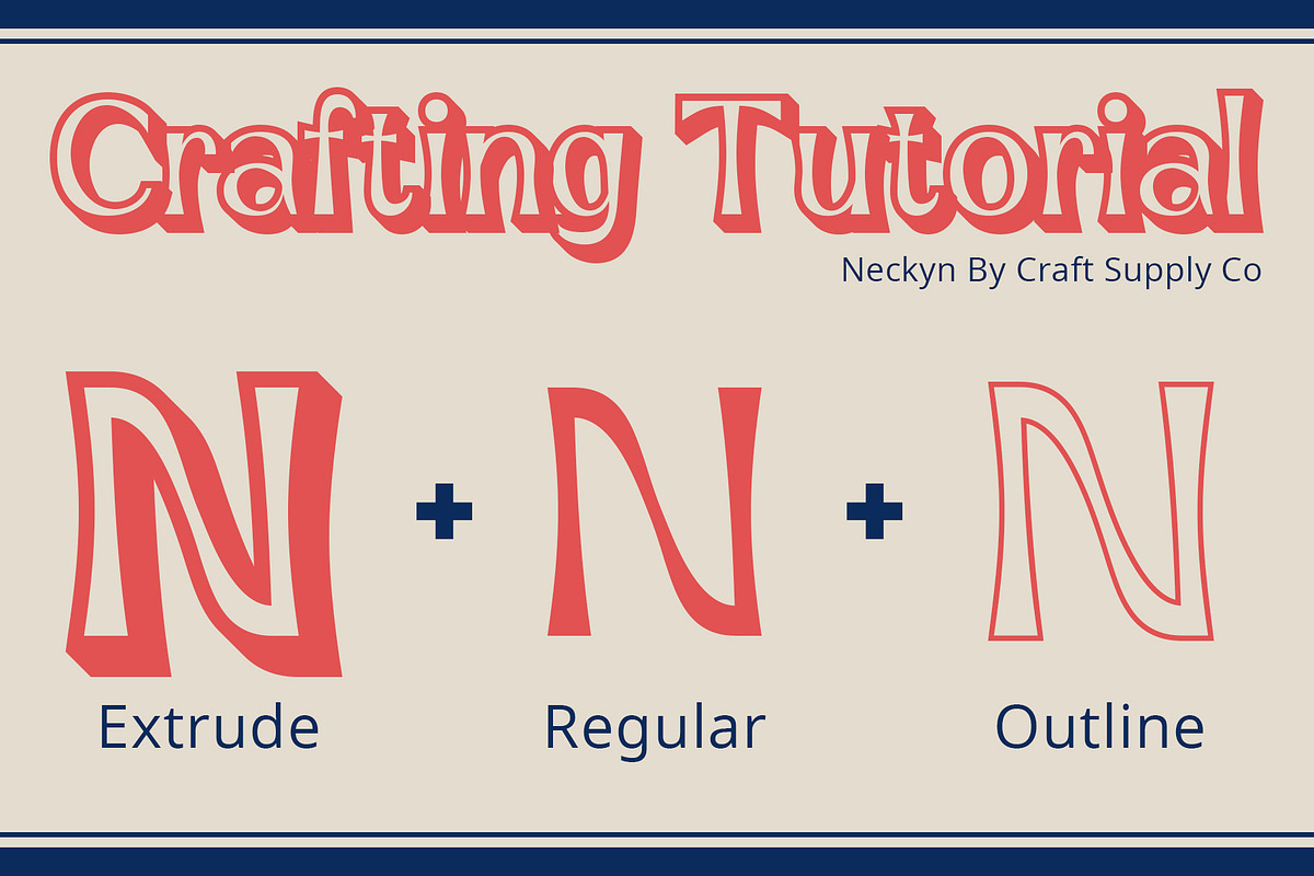 Neckyn 3D, a Sans Serif Font by Craft Supply Co. (Photo 4 of 8)