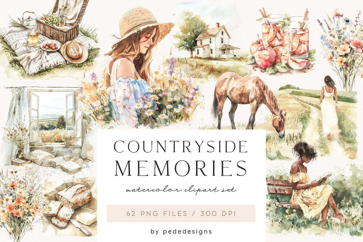 Countryside Memories, a Decorative Illustration by PeDe Designs (Photo 1 of 15)
