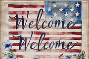 Floral American Flag, a Background Graphic by Printable Treasure (Thumbnail 7 of 7)