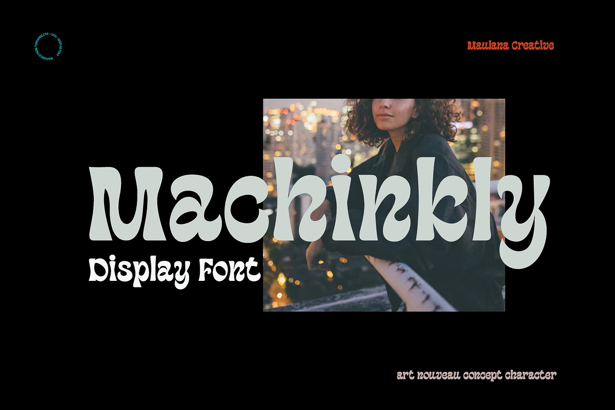 Machinkly Display Font, a Sans Serif Font by Maulana Creative (Photo 1 of 10)
