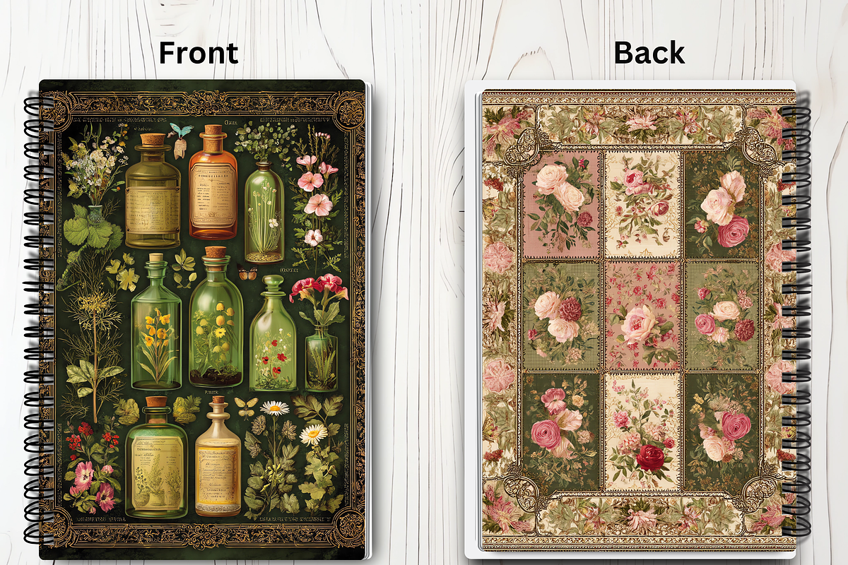 Victorian Floral Book Cover Bundle, a Brochure Template by LA Design (Photo 7 of 10)