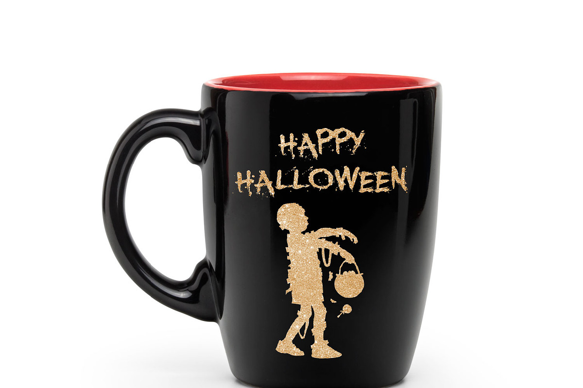 Gold Halloween Silhouette Clipart, a Graphic by ConfettiBears (Photo 3 of 5)