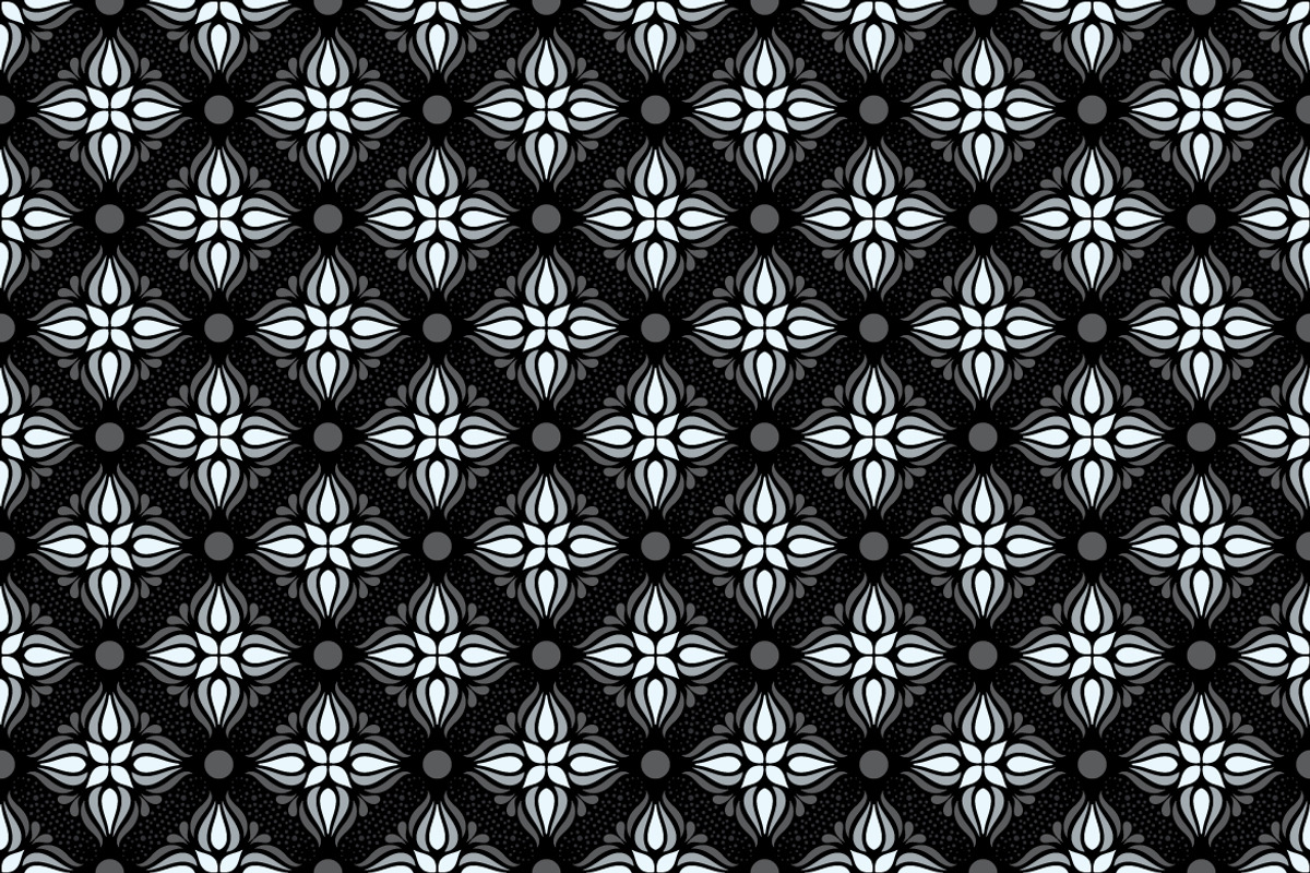 Black Decorative Seamless Pattern, a Pattern Graphic by Mightyfire
