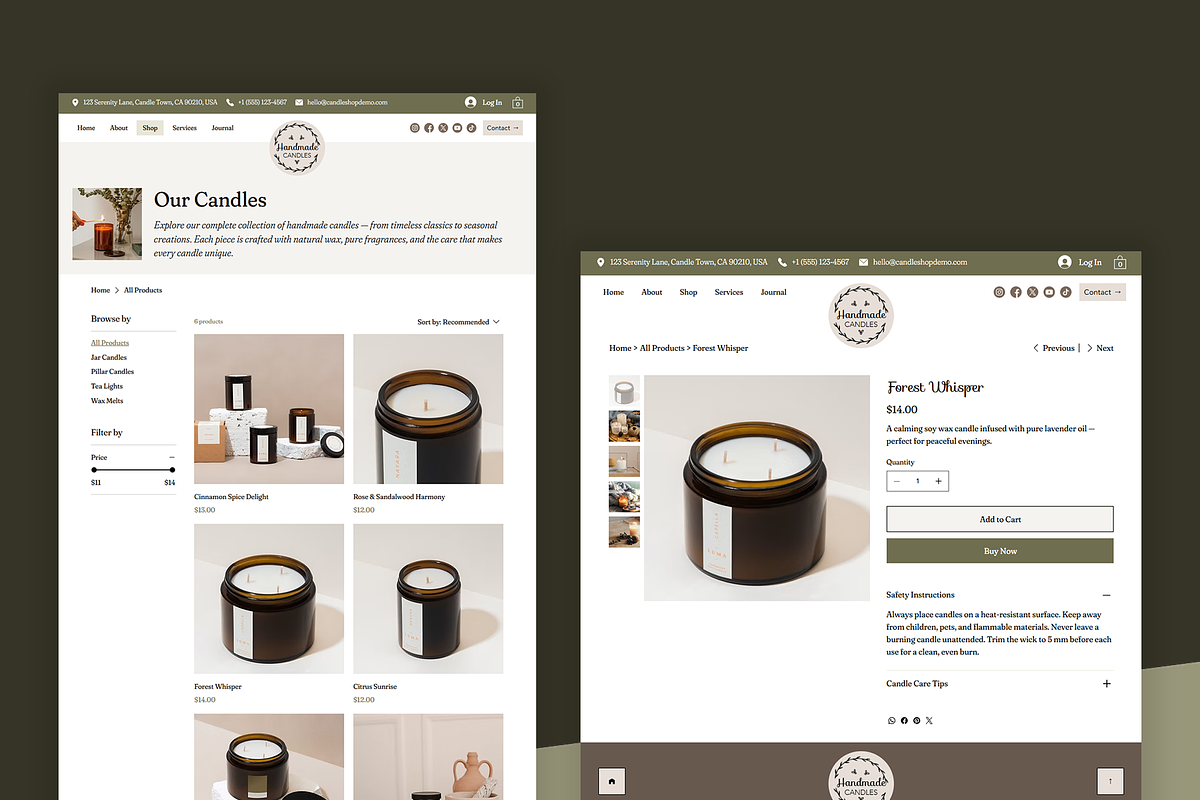 Handmade Webshop Wix Studio Website, a Wix Template by Kitteeh (Photo 9 of 10)