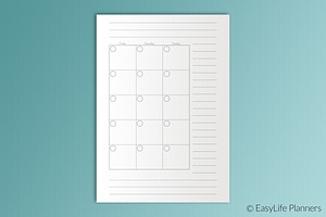 Monthly Planner A5 Printable PDF