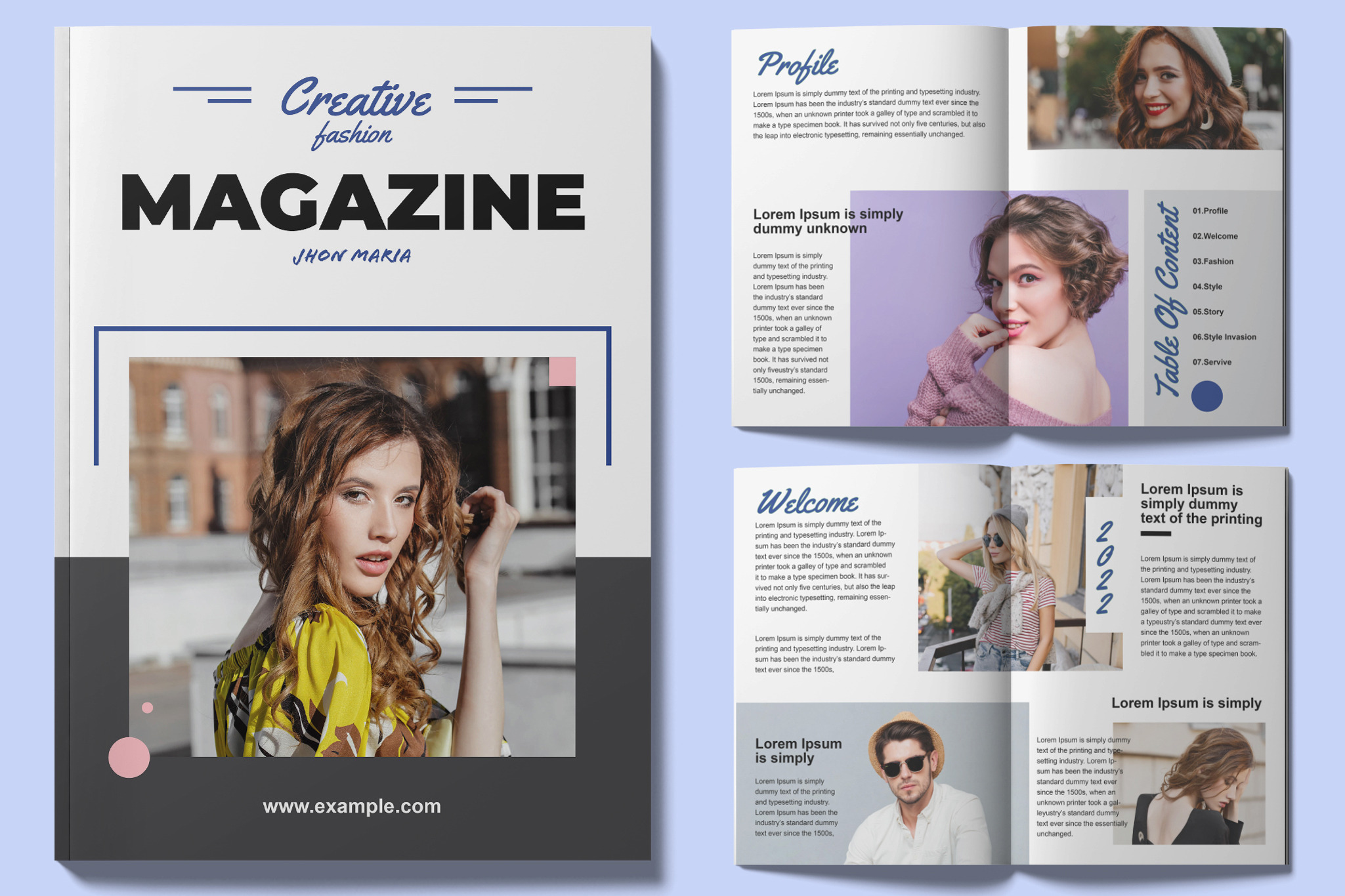 Magazine Design Template Layout 2022