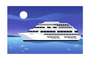Cruise liner. Voyage, sea travel, a Transportation Illustration by PaperTrident (Thumbnail 5 of 5)