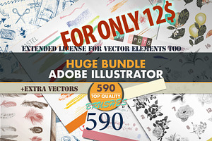 Mega Brushes Bundle For Illustrator