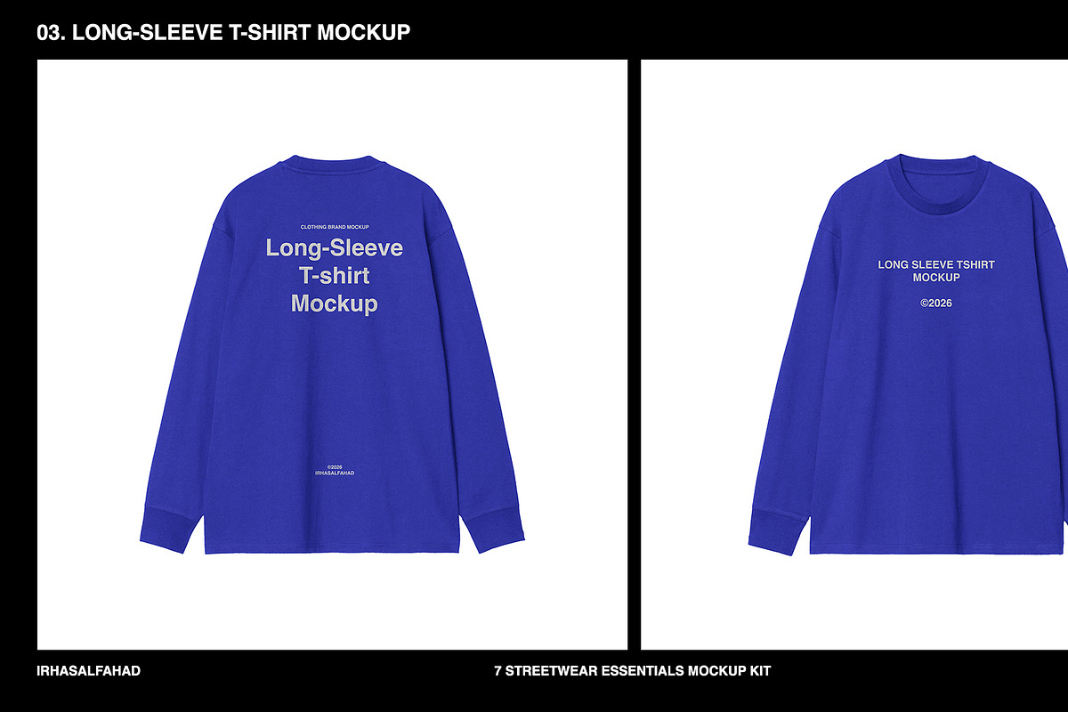 7 Streetwear Essentials Mockup Kit, an Apparel Mockup by Irhasalfahad (Photo 4 of 11)