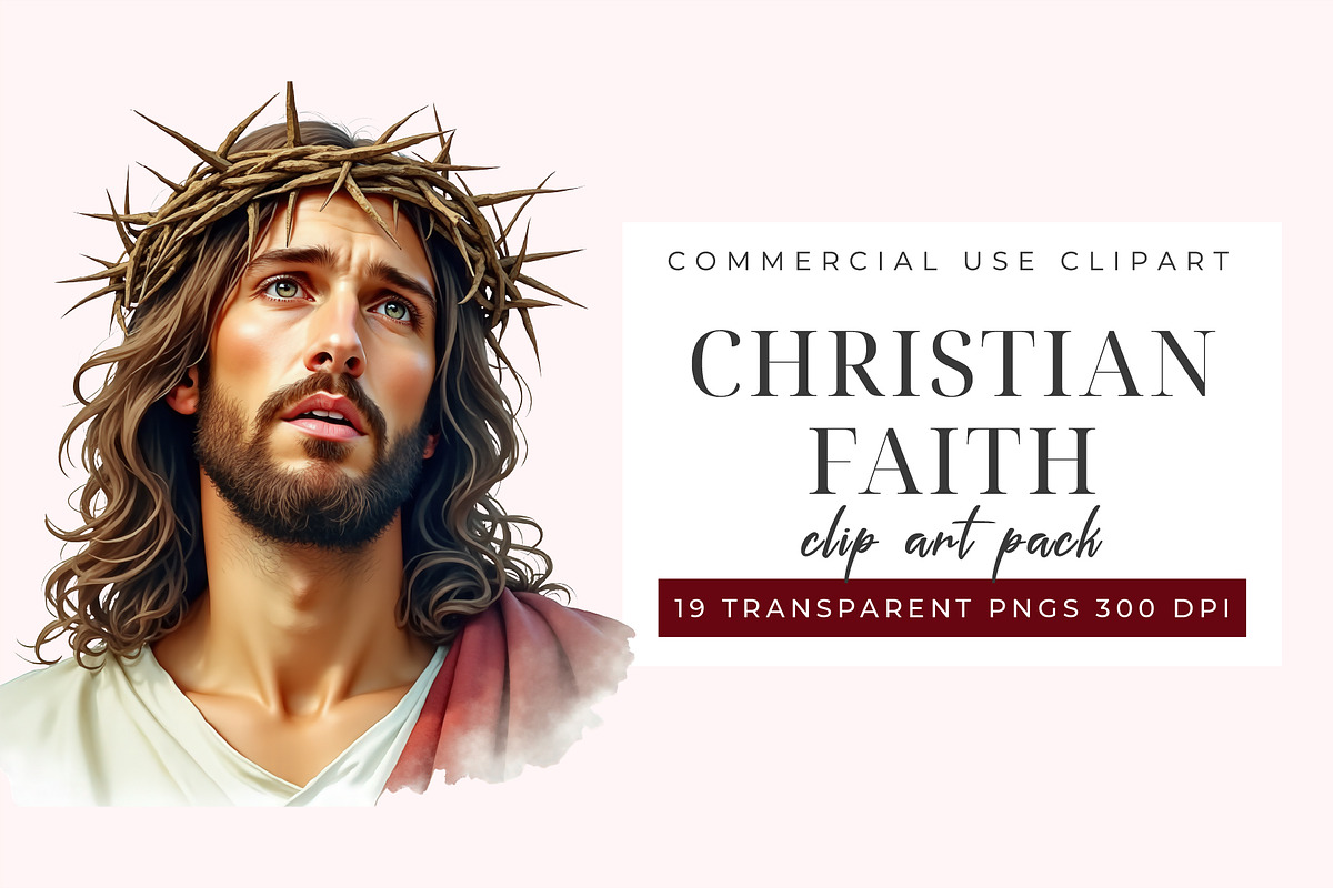 Christian Faith Clipart PNG Set, an Object Graphic by Printable Pretty Studio (Photo 2 of 5)