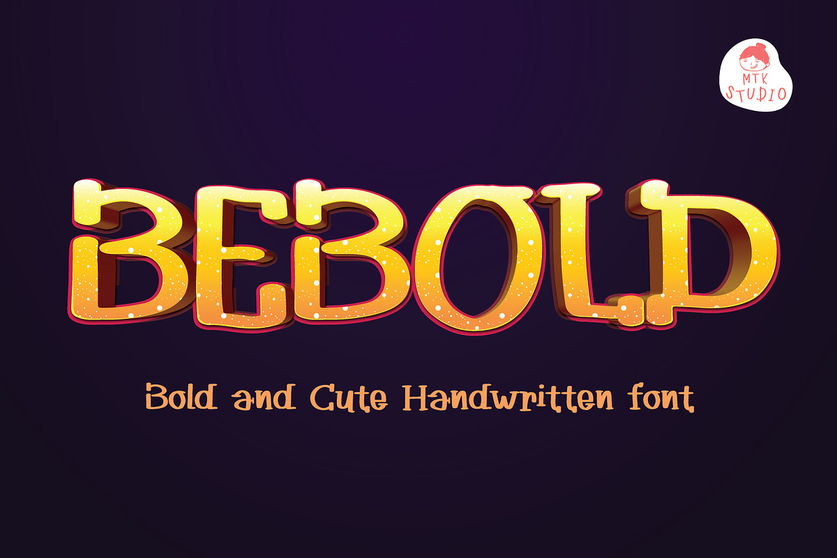 BeBold Handwriting Font, a Handwritten Font by MTK Studio (Photo 1 of 6)