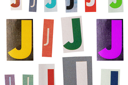 Letter J cut out from newspapers, a Photo by Grafvision photography