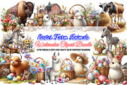 Easter Farm Animals Sublimation Clip, a Seasonal Illustration by Craft Nest (Thumbnail 1 of 5)