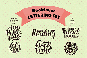 Cute collection of book lettering.