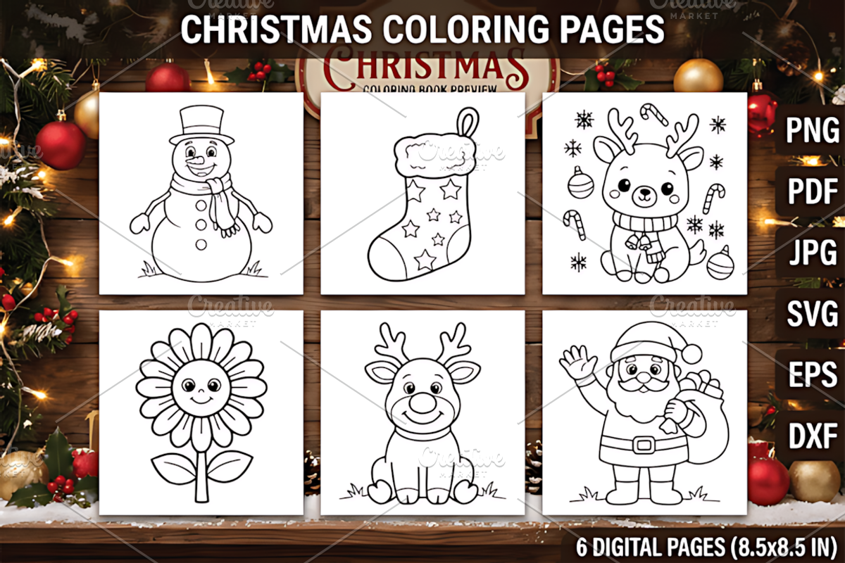 Autumn Halloween Christmas Coloring, a Seasonal Illustration by Design Station (Photo 4 of 4)