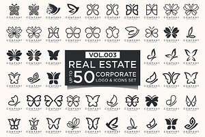 set of butterfly logo design, a Branding & Logo Template by BARONSTD