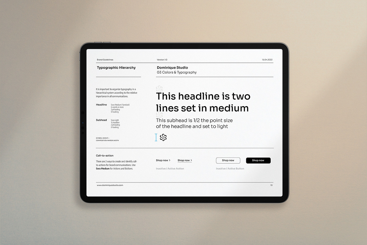 DOMINIQUE STUDIO / Brand Guidelines, a Branding & Logo Template by Studio Dara (Photo 17 of 20)