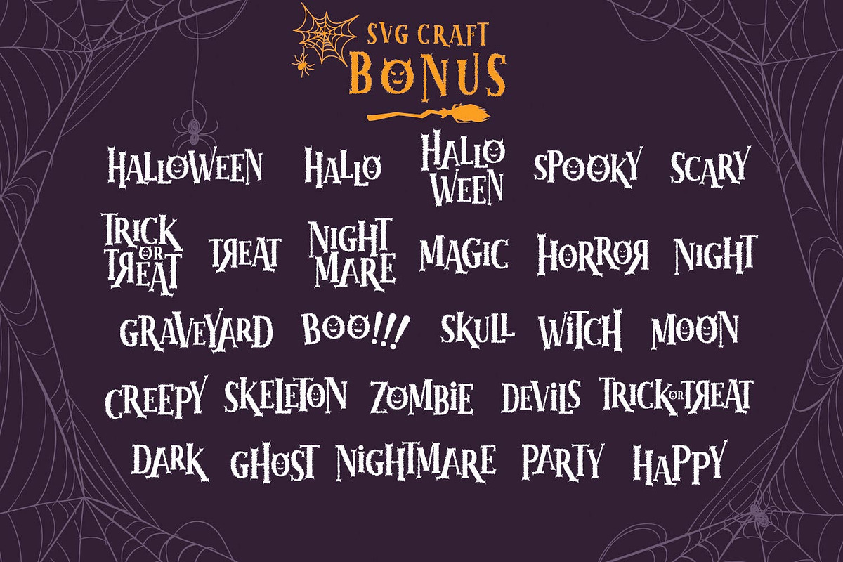 Monster Halloween, a Symbol Font by Mozatype (Photo 2 of 13)