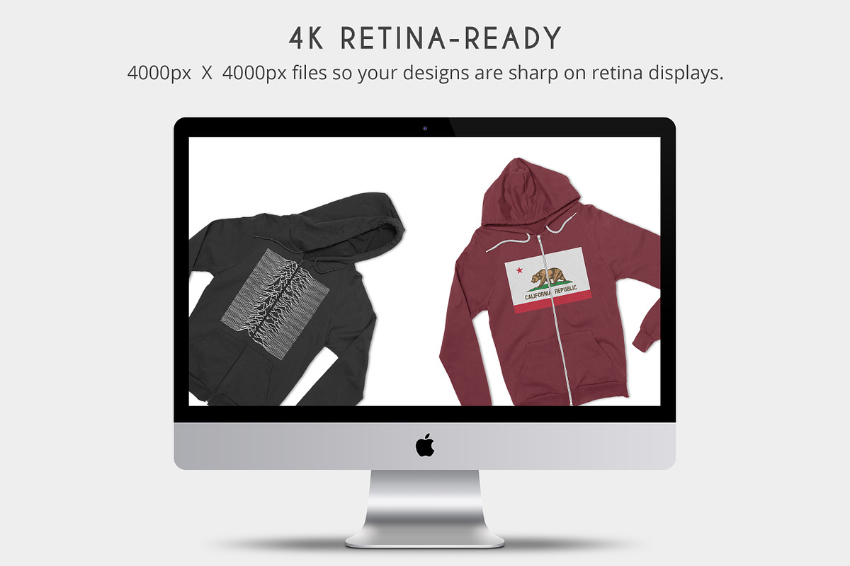 Zip-Up Hoodie Sweatshirt Mockups, a Hoody Mockup by Photific (Photo 4 of 5)