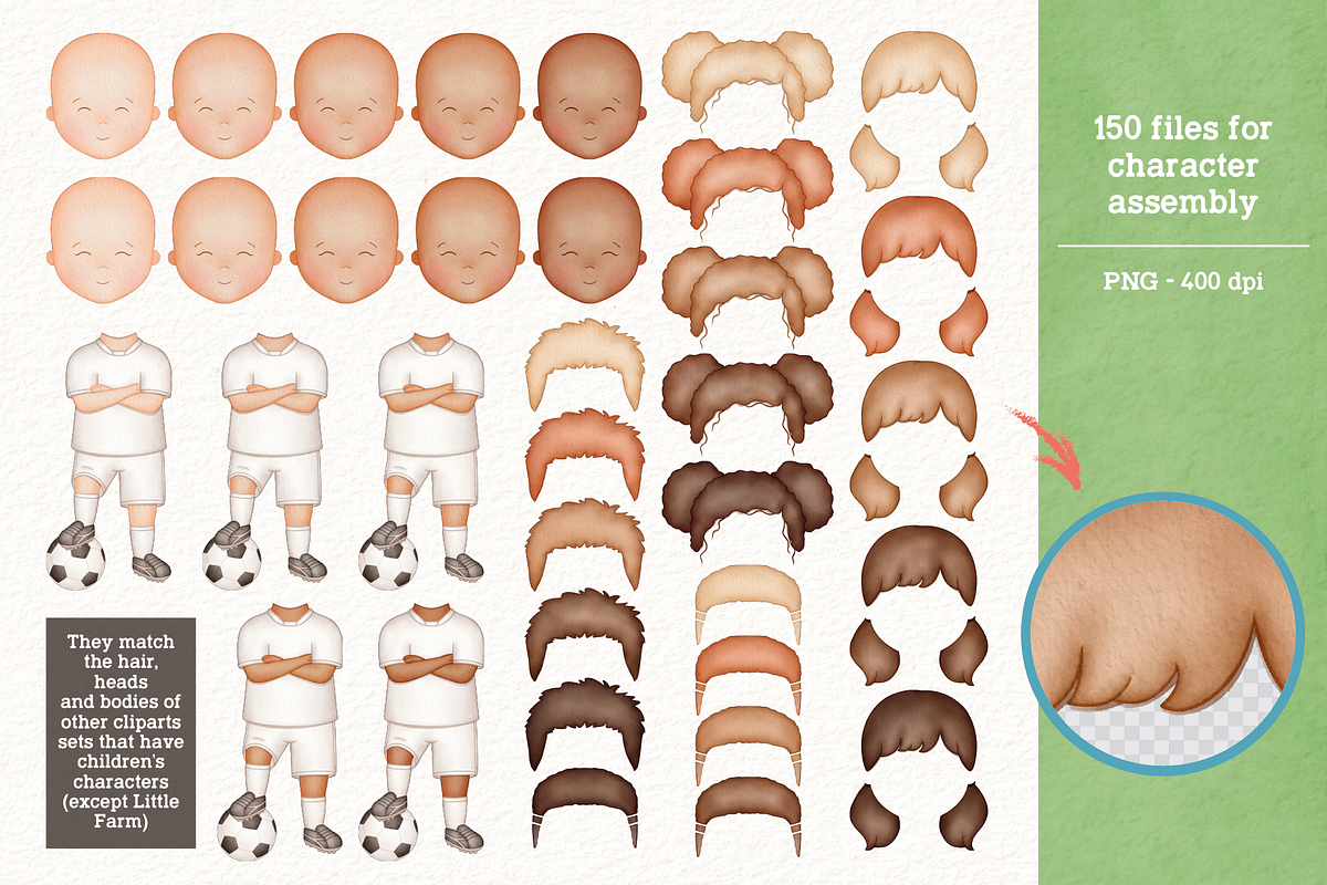 Football - Cliparts Set, an Illustration by Estudio Daiane Barbosa (Photo 7 of 10)