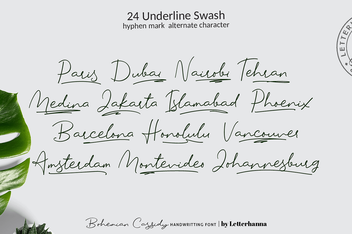 Bohemian Cassidy Font, a Handwritten Font by Letterhanna Studio (Photo 11 of 12)
