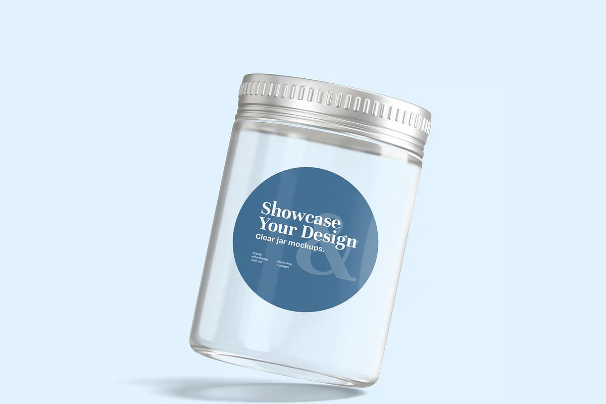 Clear Jar Mockup, a Packaging Mockup by renderstockmarket (Photo 4 of 4)