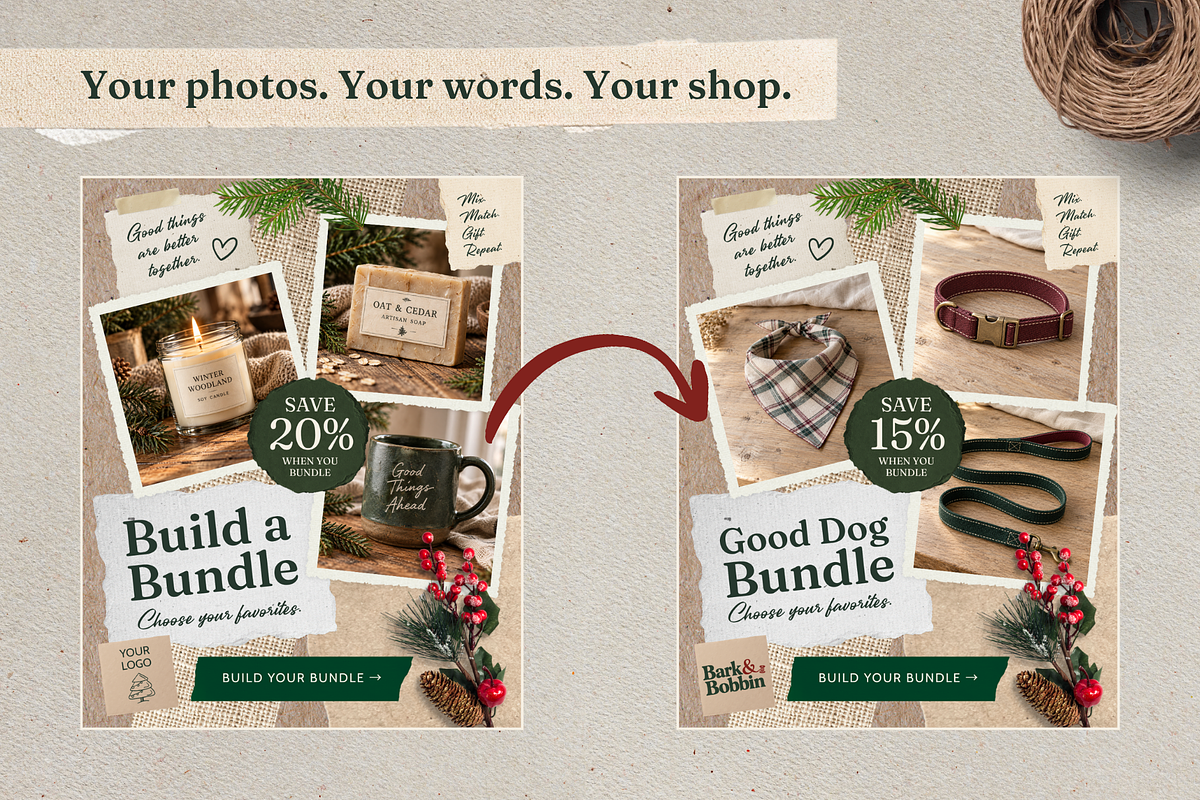 Maker's Holiday Canva Marketing Kit, a Marketing Template by noggindoodle (Photo 8 of 9)