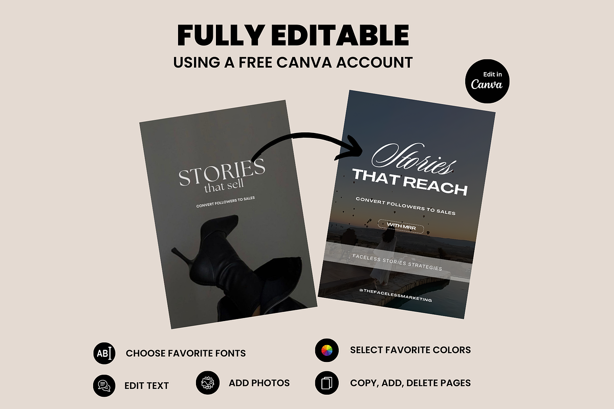 MRR Sell On Stories Guide PLR, a Marketing Template by Design By Hira (Photo 8 of 9)