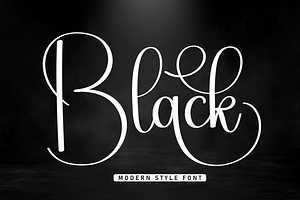 Black Script Font