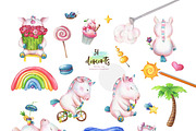 Sweet Summer of a Little Unicorn set, an Illustration by Satika (Thumbnail 2 of 7)