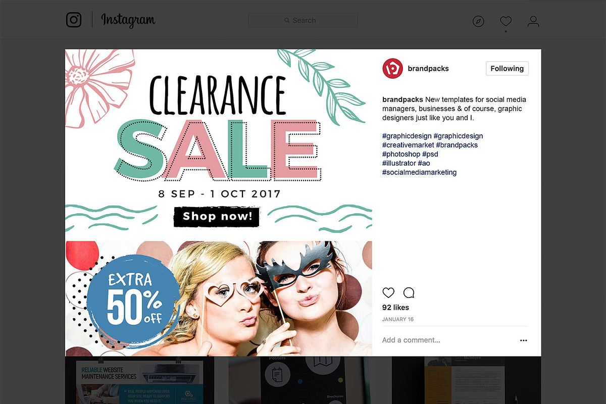 Spring Social Media Templates Pack, a Social Media Template by BrandPacks (Photo 14 of 16)